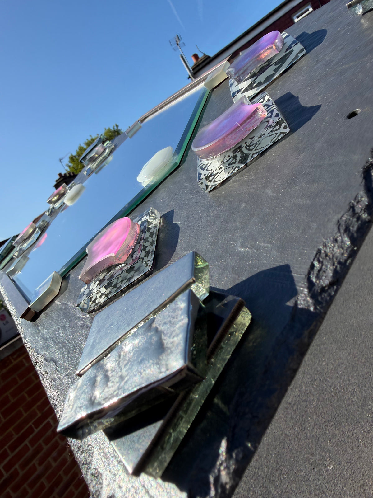 Handmade Hexagonal Floating Tile Mirror